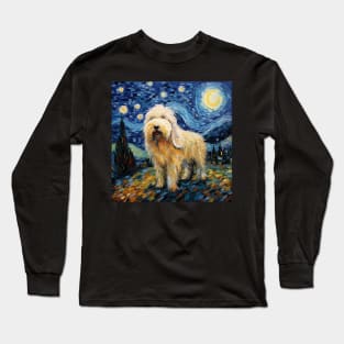 Komondor painted in Van Gogh Style Long Sleeve T-Shirt